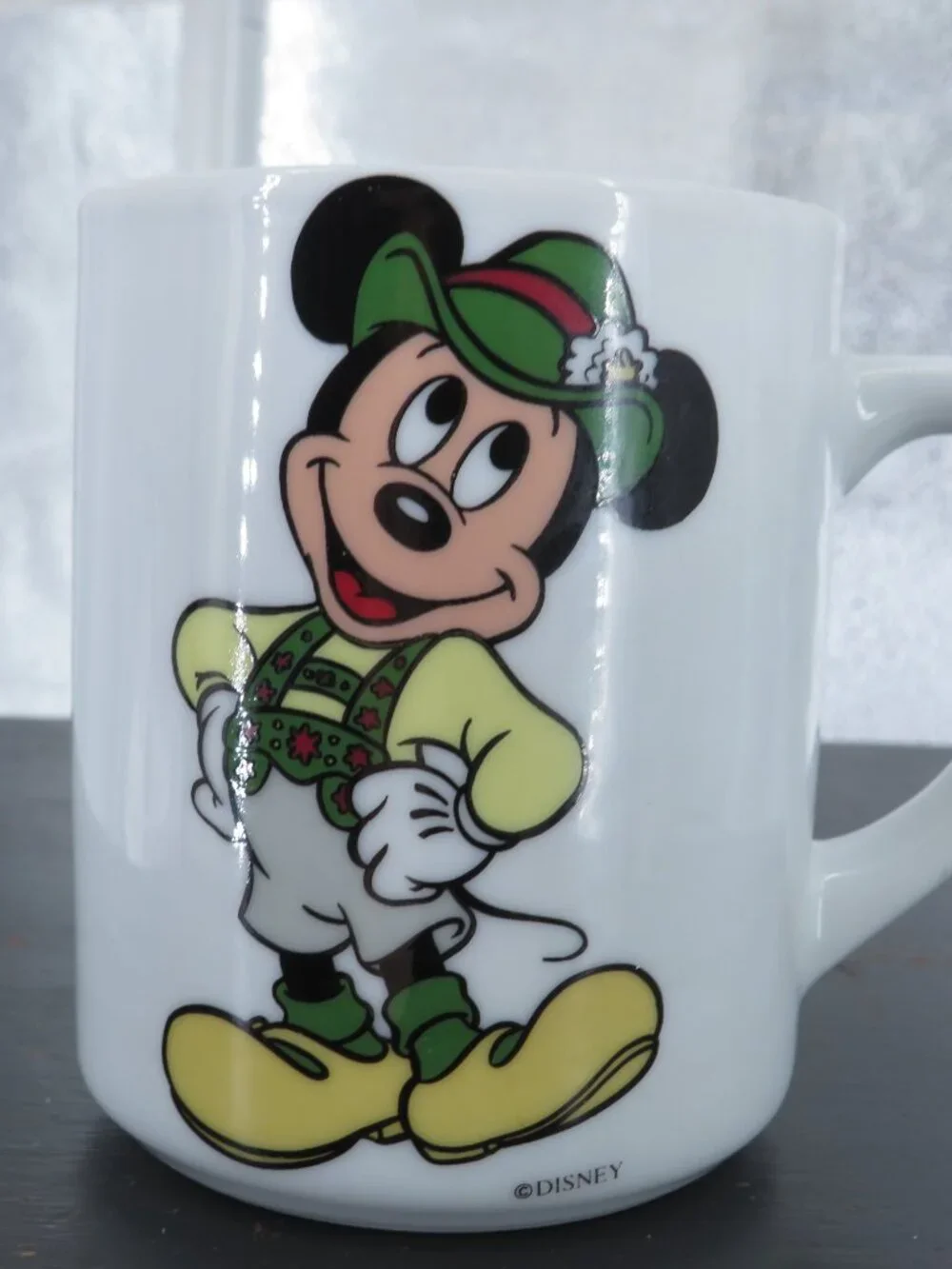 Vintage Reutter Porcelain W Germany Mickey Mouse Oktoberfest Ceramic Mug White 3